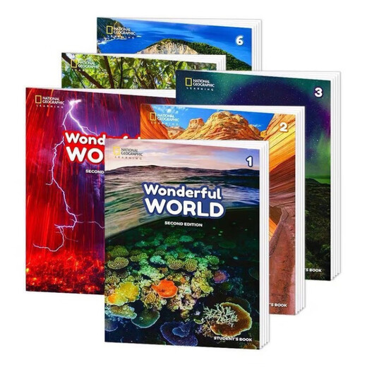 美国国家地理新版Wonderful World 123456级别缤纷世界1-6年级 2级课本+练习册