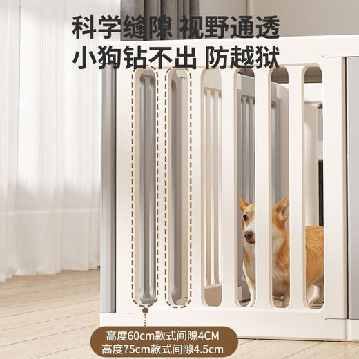 Raft Core Kitten Cage Kitten Fence Pet Fence Balcony Dog Fence Anti-Escape Indoor Small Dog Dog Fence 1 Expansion Pack Width 30cm piece * 1 piece Height 60CM door set - suitable for small dogs
