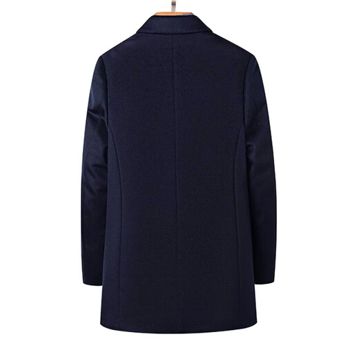 
Pier Cardin high-end cashmere coat for men with thickened autumn and winter can be removed down liner medium-length wool woolen jacket for men casual navy (goose velvet liner) 4XL 195/108A (190-205Jin[Jin equals 0.5 kg])