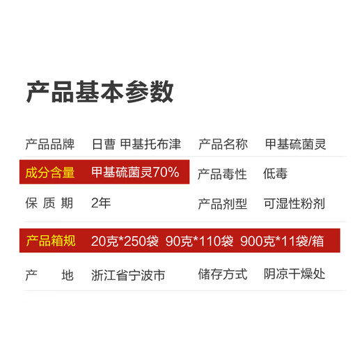Riscao méthyle 70% thiophanate thiophanate de méthyle Gibberellus maladie de la gale du charbon fongicide pesticide 20g