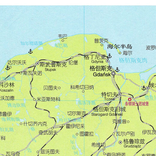 2023新款 波兰 捷克 斯洛伐克 匈牙利 中文版 交通 海报 13590cm（高X宽） 相纸（有配送专业胶不伤墙）