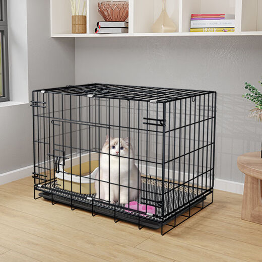 Jiamen JIAMEN (JIAMEN) Cat Cage Double Cat Cage Cat Villa Bold Cat Cage Large Household Pet Cat Nest Cattery Cat House Extra Large Double Layer 86*59*71 with Skylight Folding Flagship Model Luxury Model + Cat Litter Box with Scoop