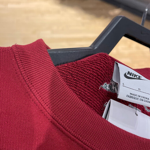 Nike (Nike) Chaqueta de sudadera 2025 Summer New Sports New Sports Fashionable Round Neck Flower FV8444-113 FV8444-677 Rojo Inner Inner Terry M
