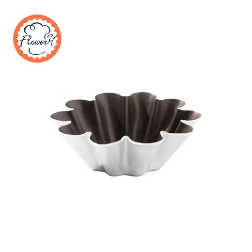 Fenghelili flower cake mold anode flower-shaped non-stick French egg tart chrysanthemum pudding mold croissant commercial baking tool anode flower cake mold-single MY34343