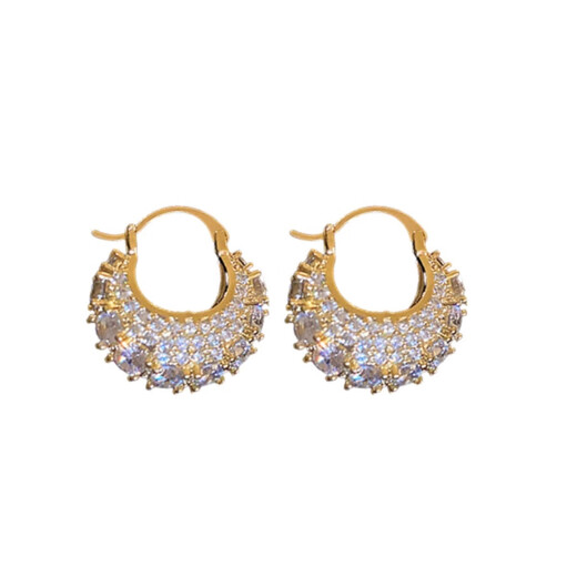 Idel's sparkling diamond exquisite earrings 2025 new earrings light luxury niche design high-end earrings French earrings women's gift diamond earrings E3270