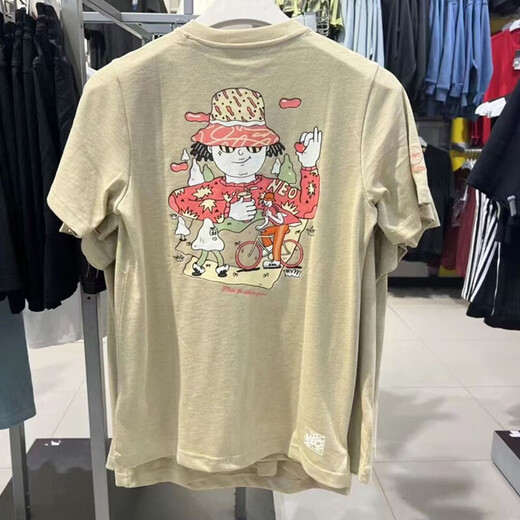 
Adidas neo men's and women's summer new product couple's short-sleeved casual breathable and comfortable round neck T-shirt HC9742 brown/same style 2XL