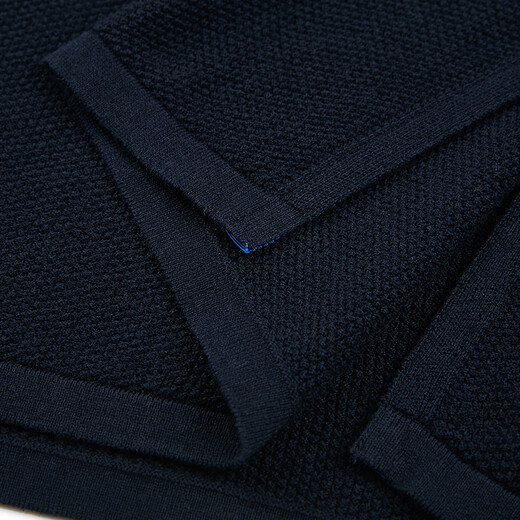 BMW STUDIO【15%桑蚕丝】宝马男装春秋长袖POLO领舒适套头毛衣男 NAVY XL