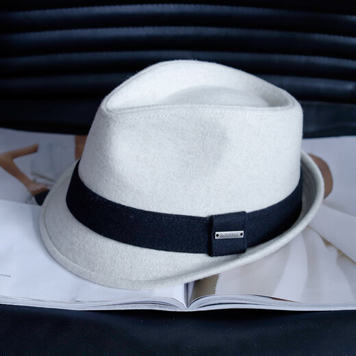 TOCHINO MEN'S ADULT TOP HAT AUTOMNE ET HIVER CONCUTÉ LOCE CHAUD JAZZ JAZZ Moyen d'âge moyen et Black Gentleman's Hat Navy Blue Black Code régulier M (55-57,5 cm)