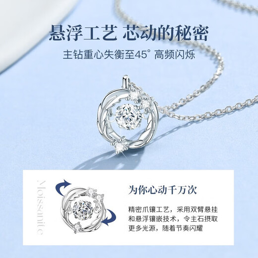 LAOLATU 999 platinum necklace for women PT950 platinum feather to accompany you 2025 new Chinese Valentine's Day gift for girlfriend and wife 999 platinum necklace + Pt950 platinum pendant