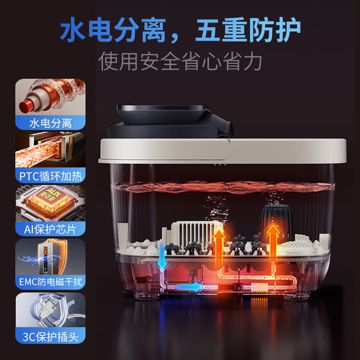 
AUX (AUX) foot bath tub massage foot bathtub massage automatic massage 2025 foot bath massage machine intelligent constant temperature foot massage practical birthday gift for parents [comfortable foot movement] Intelligent three-key + 10 sets of finger press rollers + red light physiotherapy Birthday gift for parents Lady Men Elderly Elderly