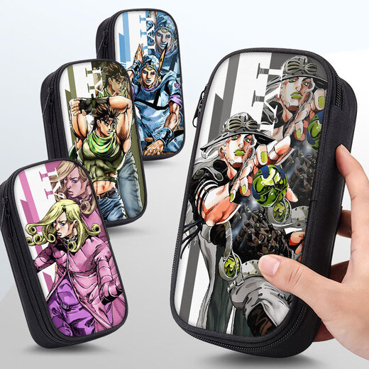 Jojos wunderbare Abenteuer Bleistift Case Grundschule Schüler Bleistift Case Junior High School Schüler Pencil Case Pencil Case Boy Boy Boy Boy Boy Boy Boy Boy Boy Big Capacity Stationery Bleistifttasche Studenten Schreibwarenbeutel Neue Leinwand Bleistiftbeutel ZQ15259
