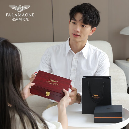 Falamaone Brand Belt Herren Echtes Leder Automatische Schnalle Belt Businesshosen High -End -Luxus -Geburtstagsgeschenk für meinen Mann und Vater [Counter Gift Box] PD844J Fashion Gold 115 cm -130 cm Kontakt Kundendienst Größe
