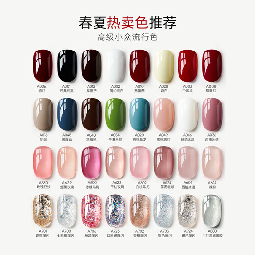 Maychao Nail Polish Glue 2025 Autumn and Winter Sequins Super Flashing Diamond Silver Champagne Light Therapy Nail Polish Glue Special for Nail Art Store A719 Champagne Color
