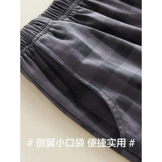 
Langsha 2025 new pajamas men's short-sleeved pants summer thin student cotton men's home clothing set 16759 (suggested 110-115Jin[Jin equals 0.5 kg]) L