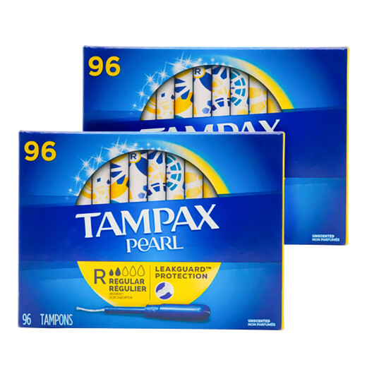 Tampax Kanada importierte lange Kathetertampons, zwei Kartons mit normalem Durchfluss * 96 Stück * zwei Kartons
