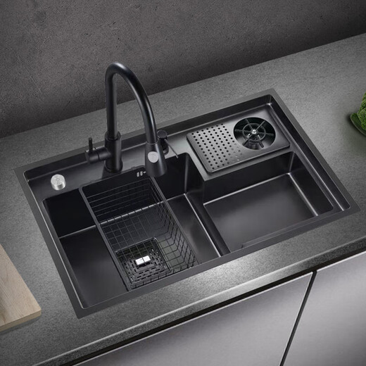 Kohler nano-black Stepped Cup Pucher раковина для одного танка из нержавеющей стали растительного бассейна Coffee Shop Hall Zhongdao Water Bar 6848 с 6193 круглым горячим и горячим смеси