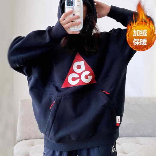 耐克（NIKE）卫衣外套男装夏季新款健身运动加绒保暖连帽休闲套头衫FZ6193-010 FZ6193-010黑色 2XL