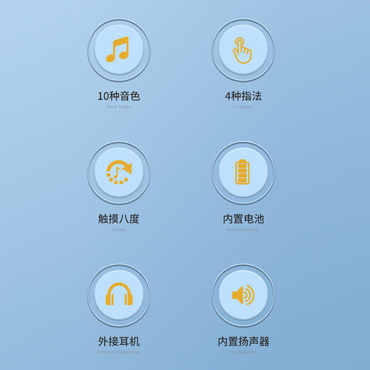 相思鸟电葫芦丝乐器电子吹管电子笛电萨10种音色初学者乐器 白色