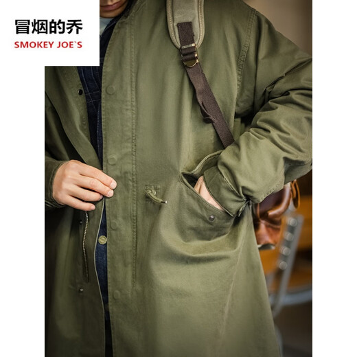 UXST上弹工装美式M51派克服鱼尾野战风衣军绿大衣斗篷外套男士中长款 军绿色 XL