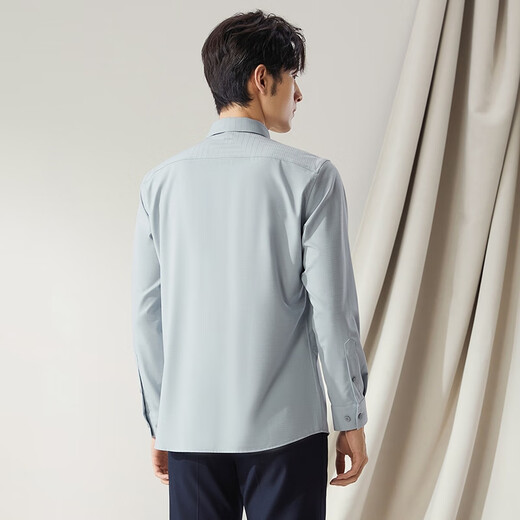 Qipai высококачественные мужские рубашки с длинными рукавами, весенне-осенние деловые повседневные жаккардовые рубашки с геометрическим рисунком