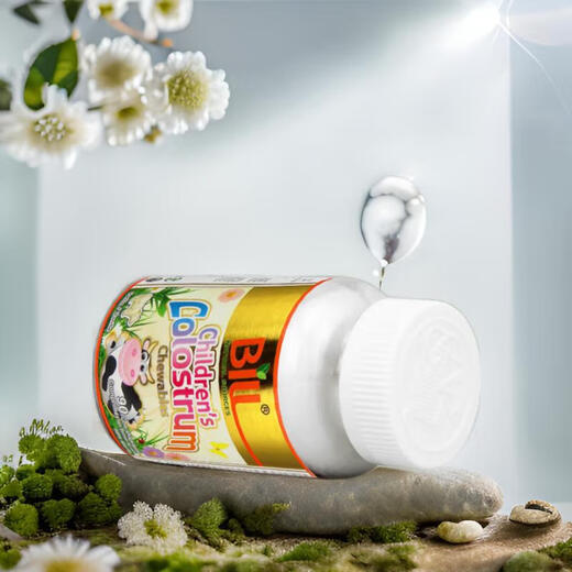 BILL儿童牛初乳咀嚼片 宝宝牛奶片 免疫球蛋白 增强抵抗力 促生长发育 进口儿童免疫球蛋白牛初乳片90粒
