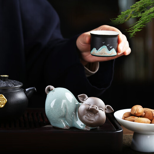 Zhuxuan's creative zodiac tea pet can raise tea art personality, cute ceramic tea pet ornaments, a complete set of ceramic zodiac animals, ceramic zodiac new style-sheep