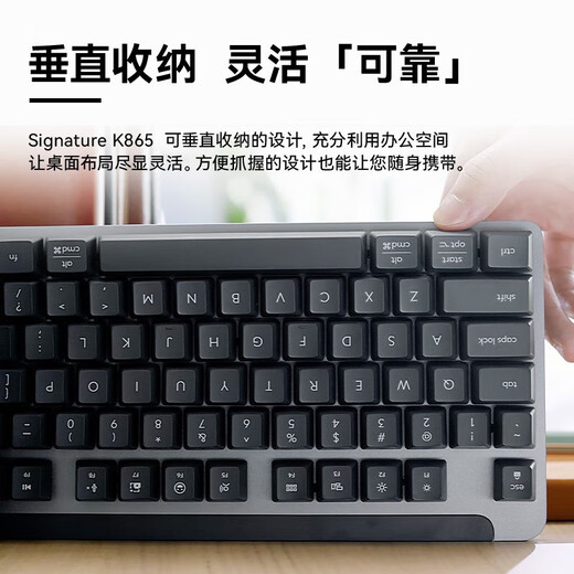 罗技K865机械键盘 无线蓝牙键盘 104键全尺寸键盘电竞游戏键盘 石墨黑 TTC红轴 石墨黑 TTC红轴( K845升级款 )
