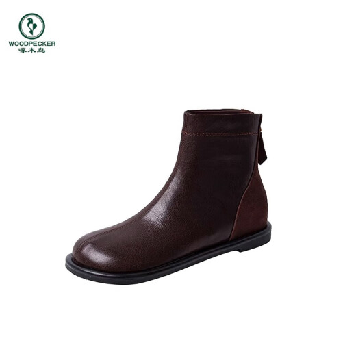 Peíaca gigante de carpintería cómoda de cuero retro de cuero retro marrón