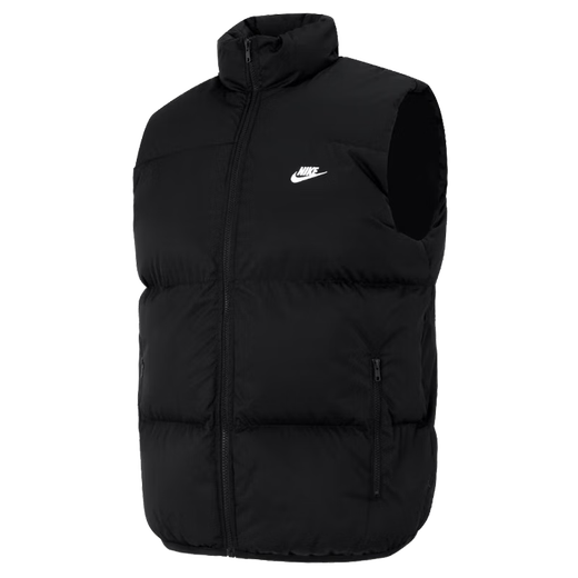 Nike (Nike) Coton Gilet Men's Men's Automne and Winter Stand Collier Veste de coton chaude en coton Coton Veste sans manches décontractée FB7374-010 S