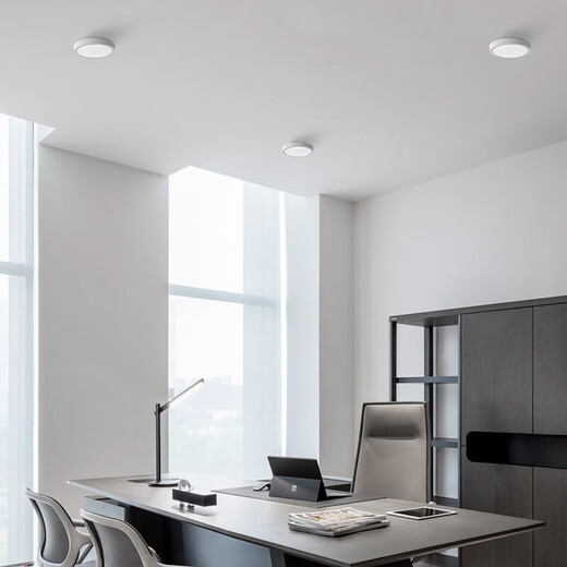 Deng Ling led surface mounted small panel light square downlight ultra-thin flat panel ceiling light fixture surface mounted square 21cm-white light 18W