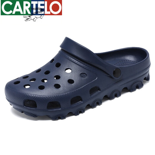 Katile Crocodile Hole Chaussures Sandales de plage pour hommes Grands pantoufles de grande taille Sandales 48 Grand Taille 49 Couple Chaussures de jardin Taille 50 Dyh9859 Bleu foncé 42