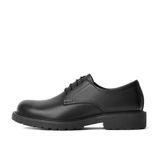 Belle commuter business leather shoes men's formal shoes spring and summer lace-up heightening youth leather shoes A1208CM3 black 42