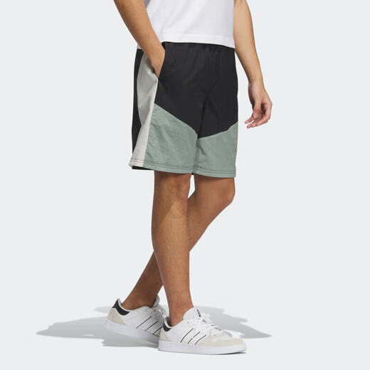 ADIDASNeo短裤男裤夏季新款户外健身训练五分裤休闲透气沙滩裤跑步短裤 黑色IP3882 M