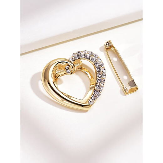 QUAMER gold store style silk scarf buckle corner T-shirt clothes clip hem knotted buckle high-end high-end waist gold AT2