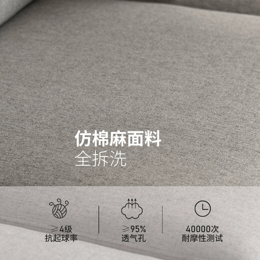 Textura de madera Genji Sofá Simple Simple Small Apartment Sala Sala de estar Sofá Nordic Tres personas Muebles Combinación Conjunto de tres personas (almohada Mist que Gray*2+Amarillo*1) Mist Grey Combinación 193cm