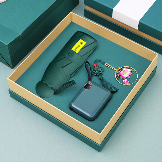 Laptop USB drive power bank umbrella gift box set custom logo team souvenirs holiday gift event prizes anniversary conference souvenirs company business gift umbrella + thermos cup + A6 maple leaf book + signature pen + gift box gift bag