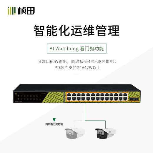 Zhentian Gigabit 100 Gigabit POE switch enterprise-level engineering monitoring 8 port 16 port 24 port non-network management switch series enterprise switch splitter shunt RP1428G6