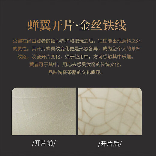 Qixuanyuan Ru Kiln Tea Set Home New Light Luxury High-end Office Tea Set Chinese Complete Ceramic Kung Fu Tea Set Mountain and Sea Fog Realm Zhengpai Kettle Six Cup 9-piece Set