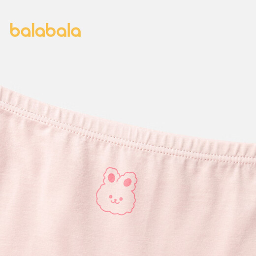 Balabala girls underwear cotton boxer autumn new children's boxer shorts skin-friendly and cute without clipping PP three-pack yellow-green tone 00334- 3 pairs 90cm