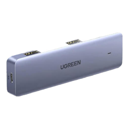 绿联 USB3.0分线器 笔记本电脑一拖4转换器转接头延长线 Type-C供电 带线2米15919深空灰