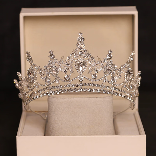Chenru Birthday Crown Adult 18-year-old Crown Gift Bridal Tiara Princess Attractive High-end Hairband Wedding Dress Three-piece Set
