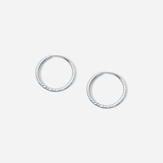 Saturday Fu PT950 platinum earrings for women, simple and versatile earrings as a gift for your girlfriend, one pair - 1.84g
