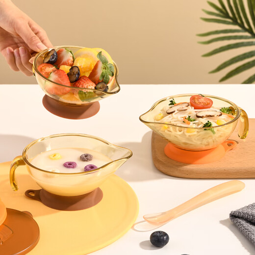COOKSS baby food supplement bowl newborn grinding bowl water feeding baby rice flour rice paste tableware bowl spoon set with lid
