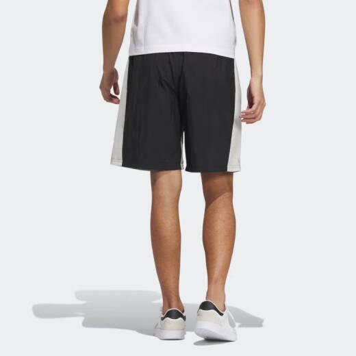 ADIDASNeo短裤男裤夏季新款户外健身训练五分裤休闲透气沙滩裤跑步短裤 黑色IP3882 M