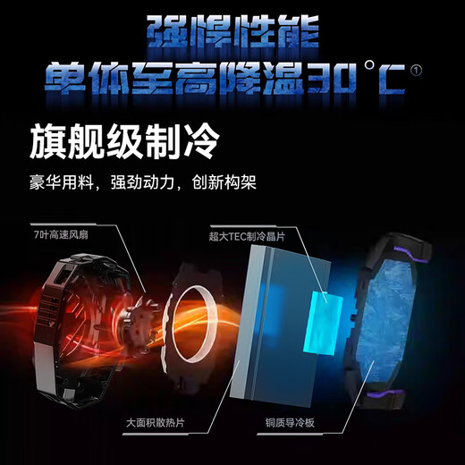 COZA mobile phone radiator semiconductor refrigeration icing cooling artifact is suitable for Android, Apple, iPhone Black Shark 2pro, OnePlus light sound cooling back clip, available for the chicken king live broadcast, icing top version, 20W high power, 25, true icing, free finger cots