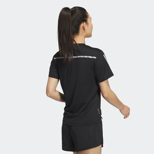 阿迪达斯 （adidas）短袖女装夏季运动跑步训练健身透气快干舒适时尚休闲圆领T恤 JF1477 L