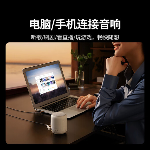 Greenlink AUX-Audiokabel 3,5 mm Stecker-zu-Stecker versilbertes Auto-Audiokabel Laptop-Handy-Headset-Headset-Audiobox-Konvertierung in Aufnahmekabel 3 Meter 10116