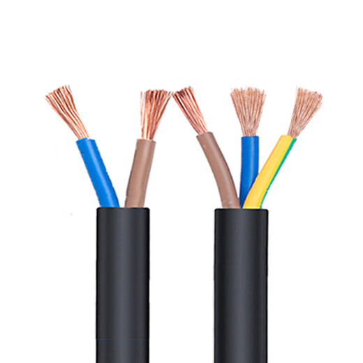 CLCEY anti-freeze wire soft wire 6-stage household cable sheathed wire 2 core 3 core 15254 square anti-free outdoor three-phase electric RVV2 core 1 square 5m