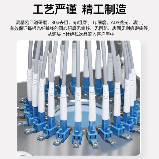 优普连 电信级铠装多模光纤跳线LC-LC四六芯八芯ST/SC/FC4/6/8芯软铠带钢圈尾纤防鼠抗拉 铠装多模四芯ST-ST 10米