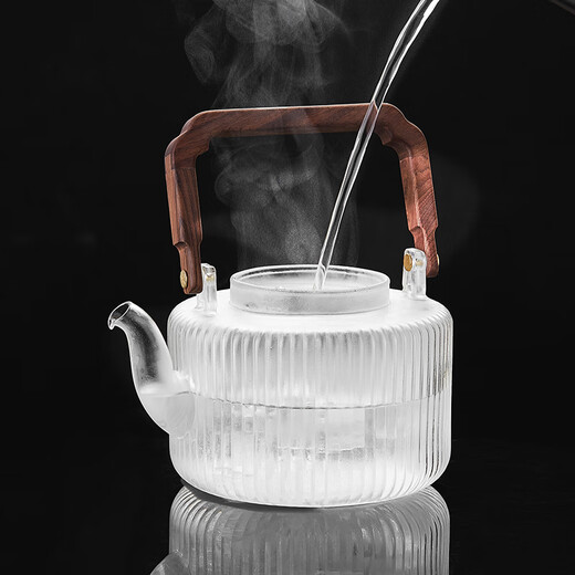 Mesni steaming integrated teapot glass tea brewing teapot steaming teapot lifting beam teapot Kung Fu tea set